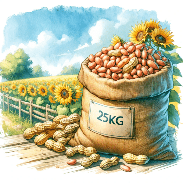 skalade jordnötter 25kg i säck