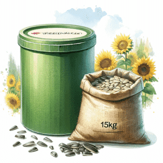 fodertunna med solrosfrön