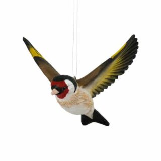 Flygande Steglits decobird Villieläinpuutarha