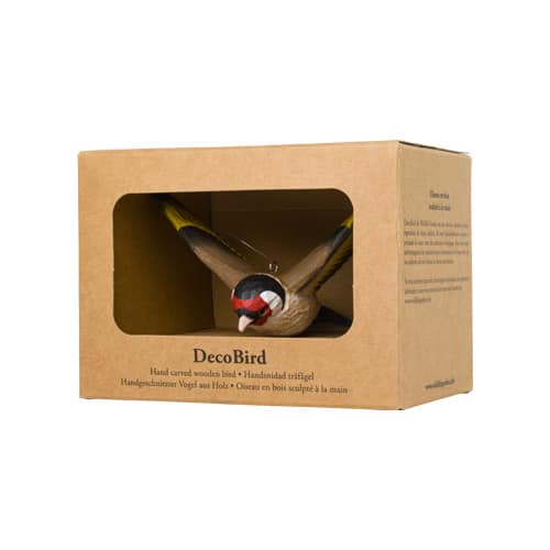Flygande Steglits decobird Wildlife Garden i förpackning
