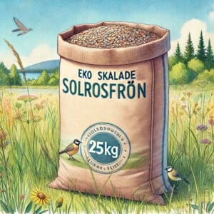 Avskallede økologiske solsikkefrø 25 kg