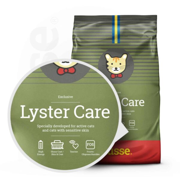 Kattefôr - Exclusive Lyster Care 7kg, tørrfôr for katter med sensitiv hud og pels - Bilde 2