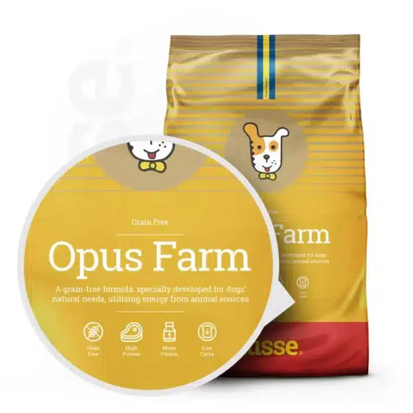 Koiranruoka - Opus Farm 12kg, viljaton kuivaruoka, jossa on rajoitetusti eläinproteiinilähteitä. - Image 2