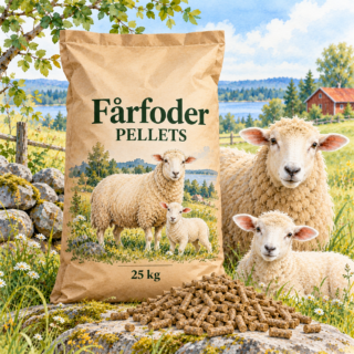 Fårfoder pellets 25 kg – pelleterat foder till får