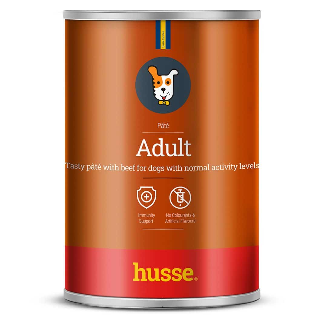 Våtfoder hund - Adult paté 400g med torkad ginseng och ananas 1 Hundmat i burk med nötkött