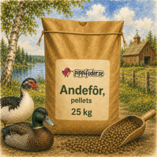 Andefôr i pellets, 25 kg – helfôr til ender