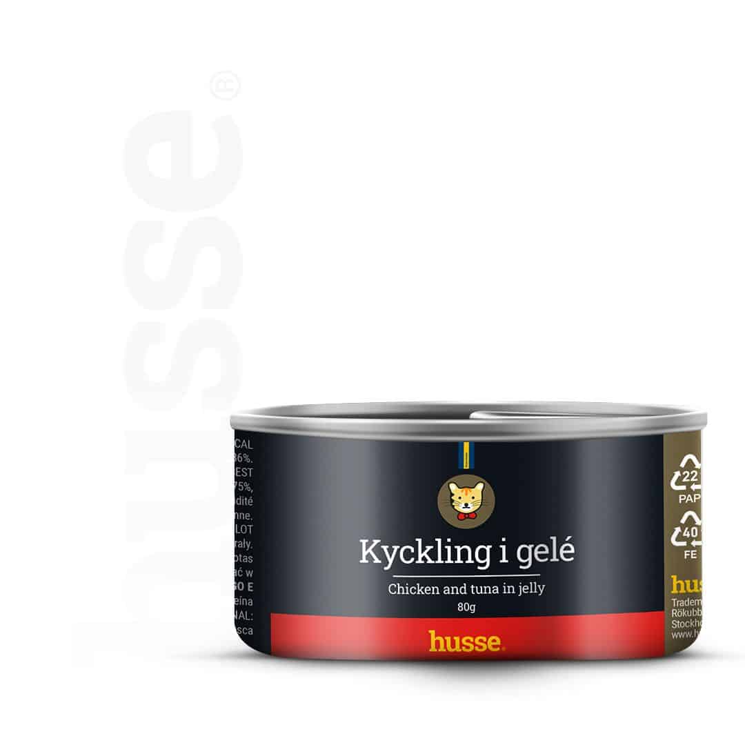 Kyckling i gelé 80g 1 Konserv med kyckling och tonfisk