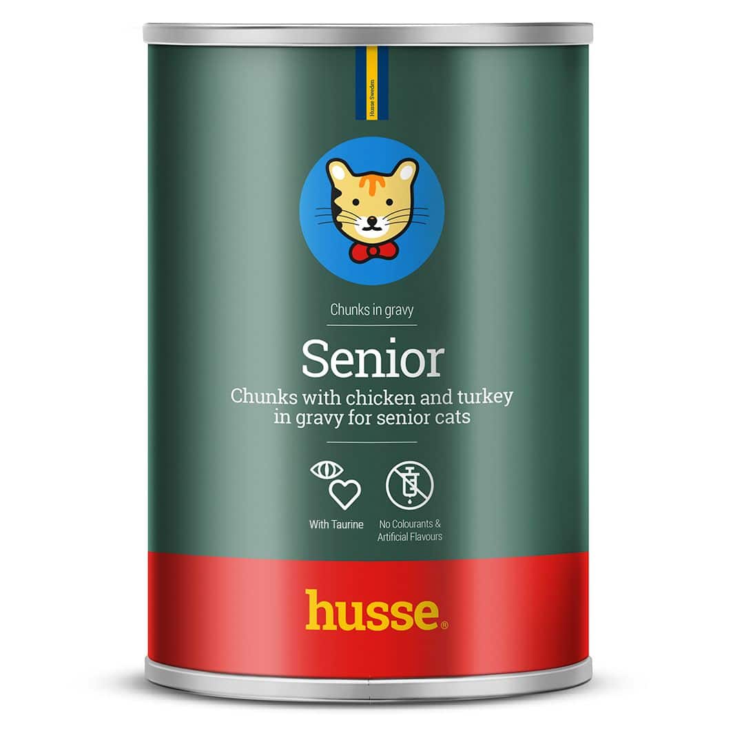 Blötfoder katt - Senior 415g, bitar i sås för äldre katter 1 Senior chunks chicken