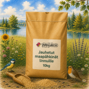 Hackade jordnötter till fåglar 10 kg från pippifoder i naturmiljö.