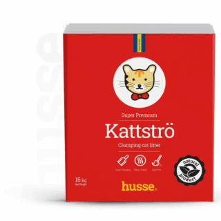 Röd kattströ för klumpning, 15 kg