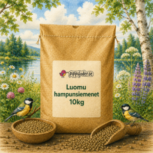 En säck med ekologiska hampafrön