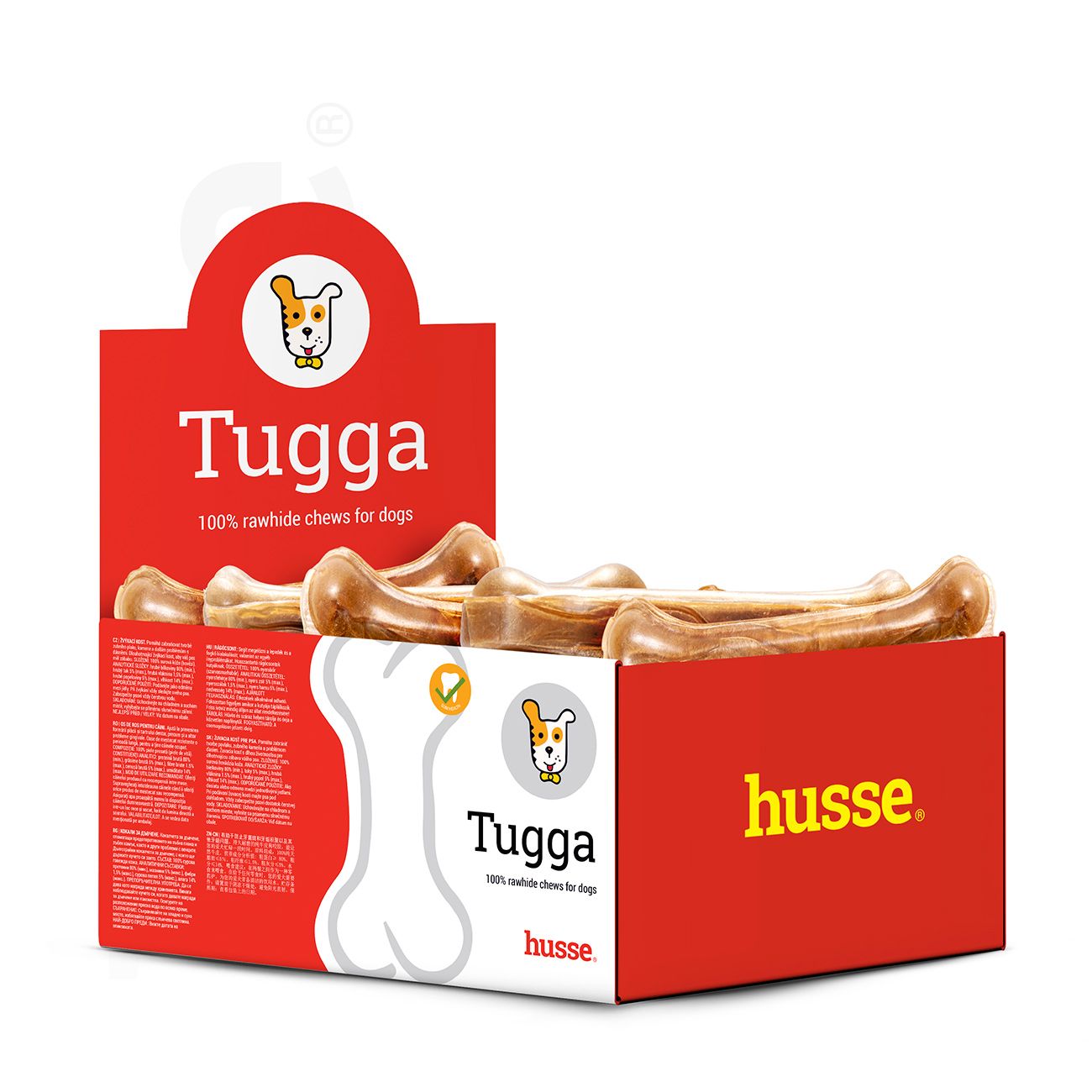 Hundgodis - Tugga, pressat råhudsben 1 Tugga