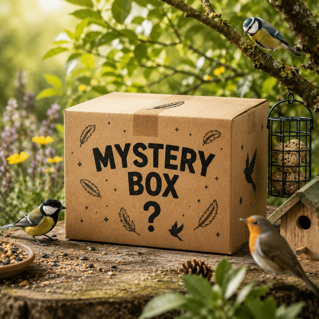 Mystery box – Lintuvalmisteet 1 mysterybox-lintutuotteet